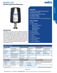 Thumbnail of document Data Sheet - 761 Absolute Capacitance Manometer
